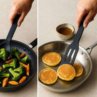 3-Piece Eco-Friendly Kitchen Utensil Set – Pine Wood Composite Cooking Tools with Reusable Canvas Storage Bag