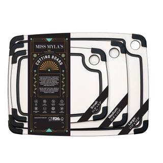 3-Piece Premium Pine Wood Fiber Cutting Board Set – Non-Slip, Double-Sided, Eco-Friendly – Small, Medium & Large Kitchen Boards