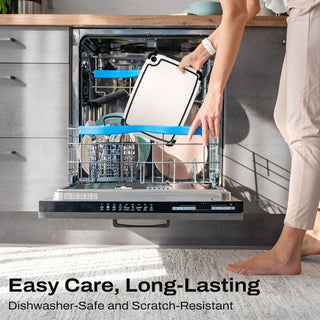 Large Wood Fiber Cutting Board 12.6” x 17.32” – Carving Board with Juice Groove, Non-Slip, Knife Friendly, BPA-Free