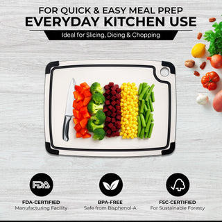 Pine Wood Composite Cutting Board & Kitchen Tools Set | Scratch Resistant, Dishwasher Safe, Knife-Friendly, with Juice Groove & Canvas Bag | Food Prep & Cooking Essentials | Bundle